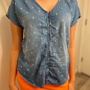 Navy Blue Jean Shirt